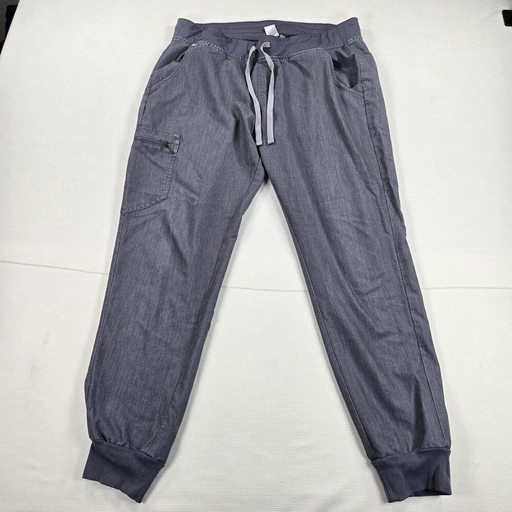 FIGS Zamora Jogger Scrub Pants in Graphite Grey Women's Size Large